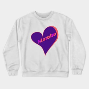 Mambo Retro Heart in purple, hot pink colors Crewneck Sweatshirt